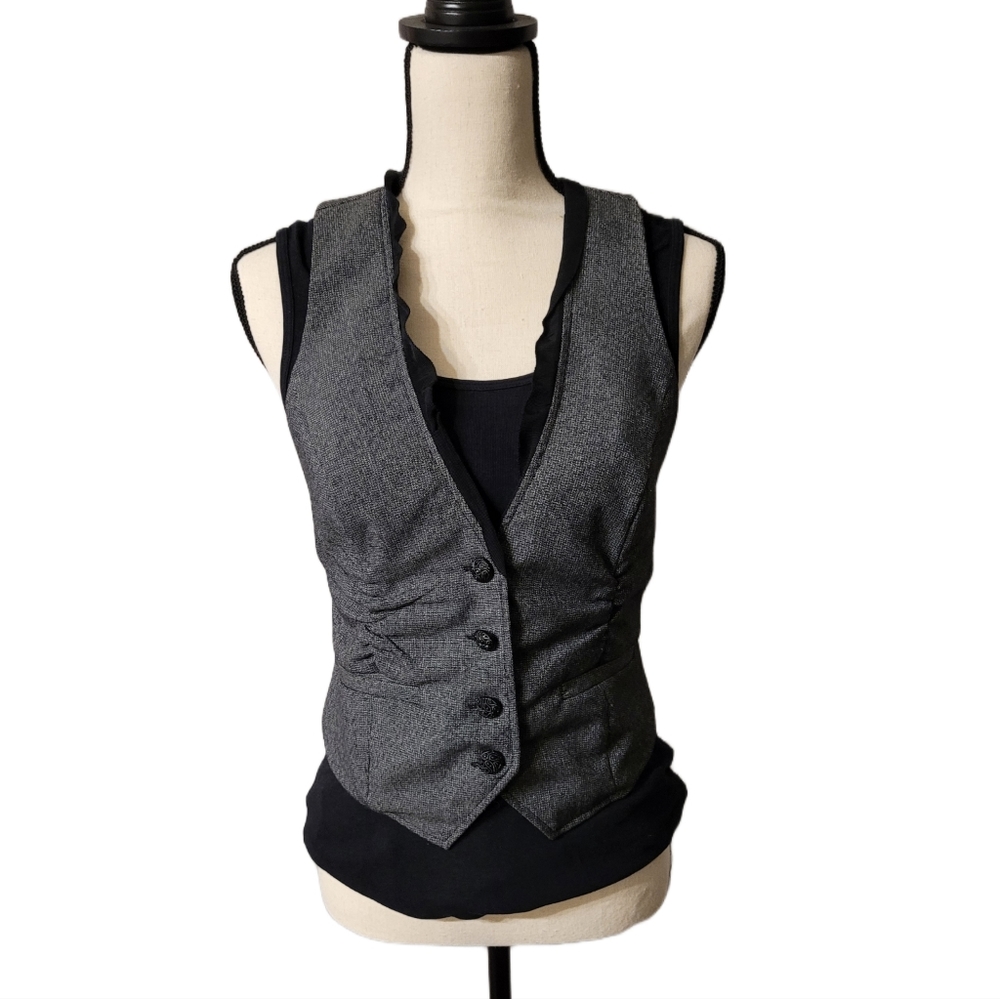 🚨ONE DAY SALE🚨Stooshy Vintage 90s Vest Size Small Dark Grey